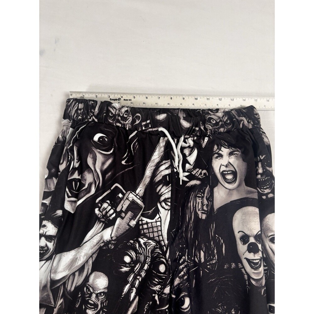 Horror Movie Jogger Pants 1XL Black Graphic Freddy Pennywise Halloween - Picture 6 of 11